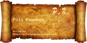 Poli Kemenes névjegykártya